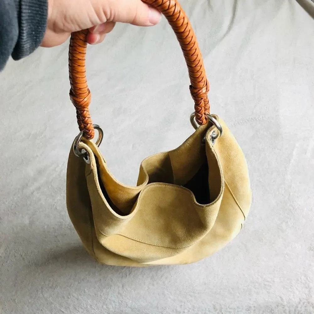 Ralph Lauren Suede Hobo Handbag